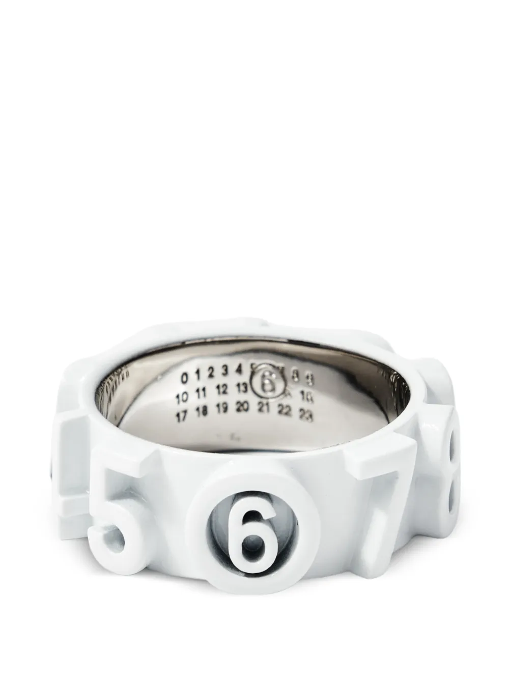 MM6 Maison Margiela 3d-brand ring - Bianco