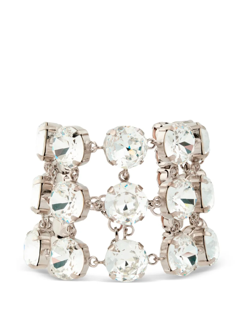 Moschino crystal tracks bracelet - Argento