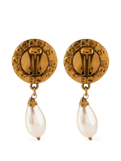 Moschino pear-shaped clip-on earrings