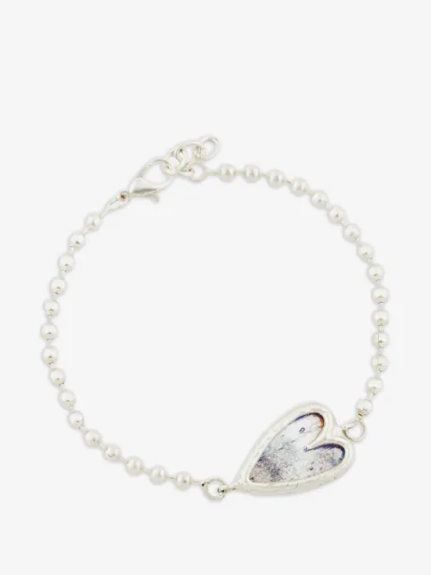 POISONED HEARTS bracelet en chaîne à pendentif cœur