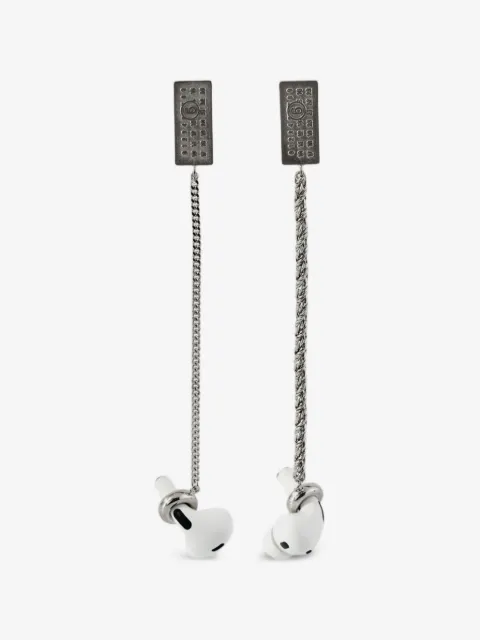 MM6 Maison Margiela aretes con detalle de cadena