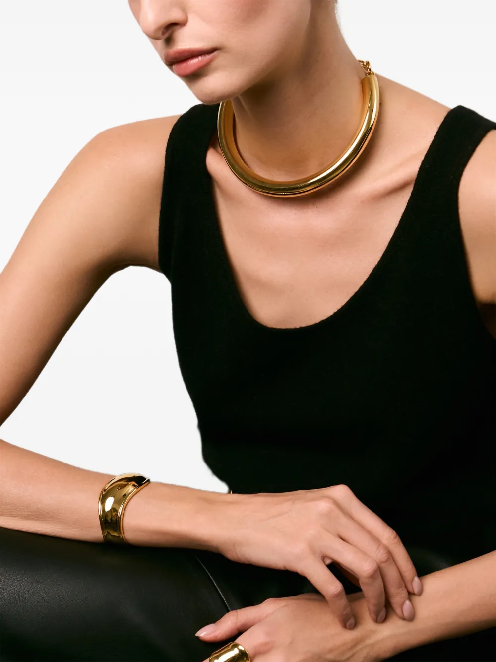 Ben-amun Curved Bangle In Brown