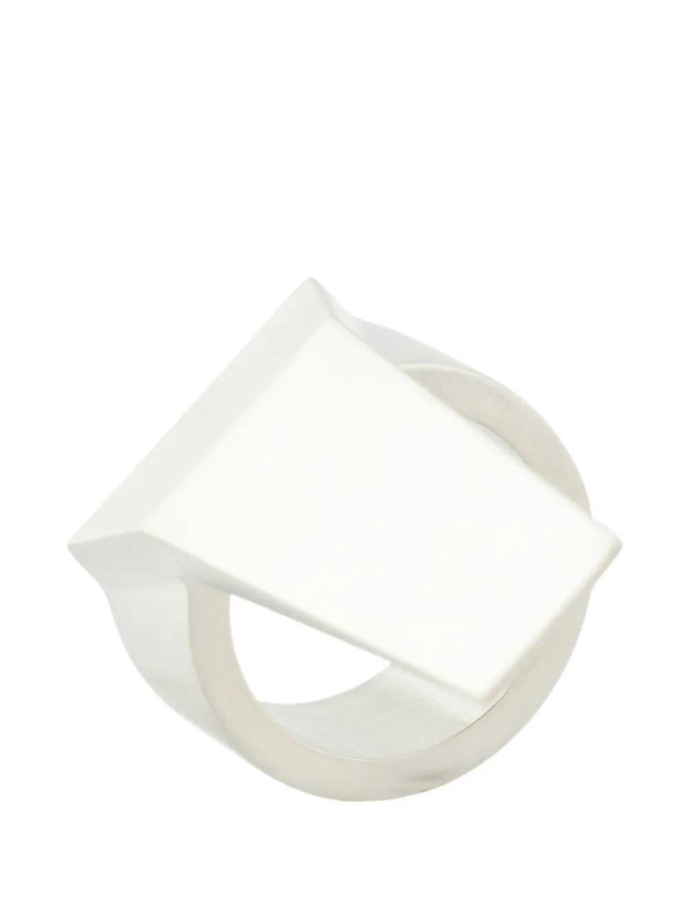 Rick Owens Trunk Ring In Silver