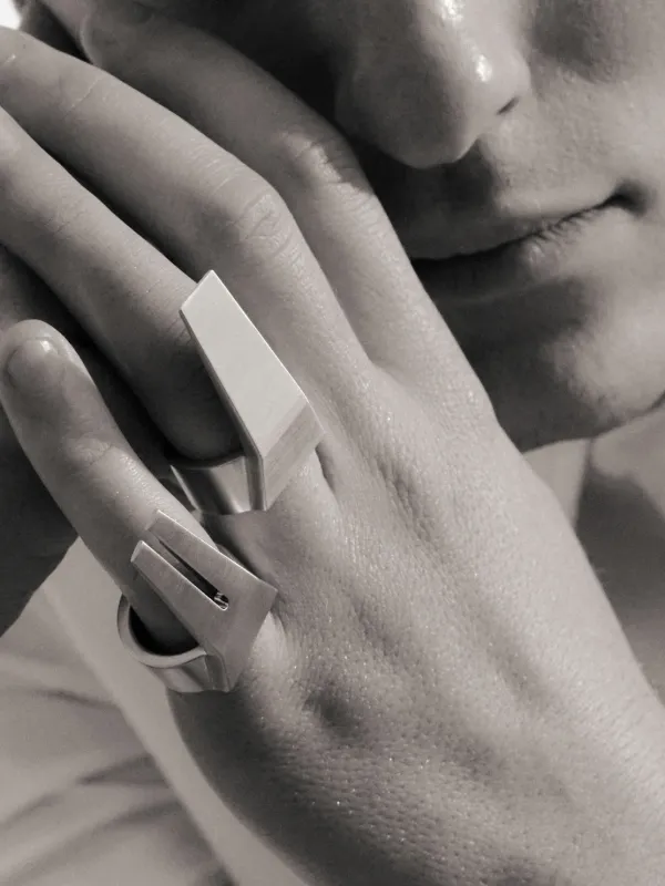 Rick Owens Trunk Ring | Silver | FARFETCH SG