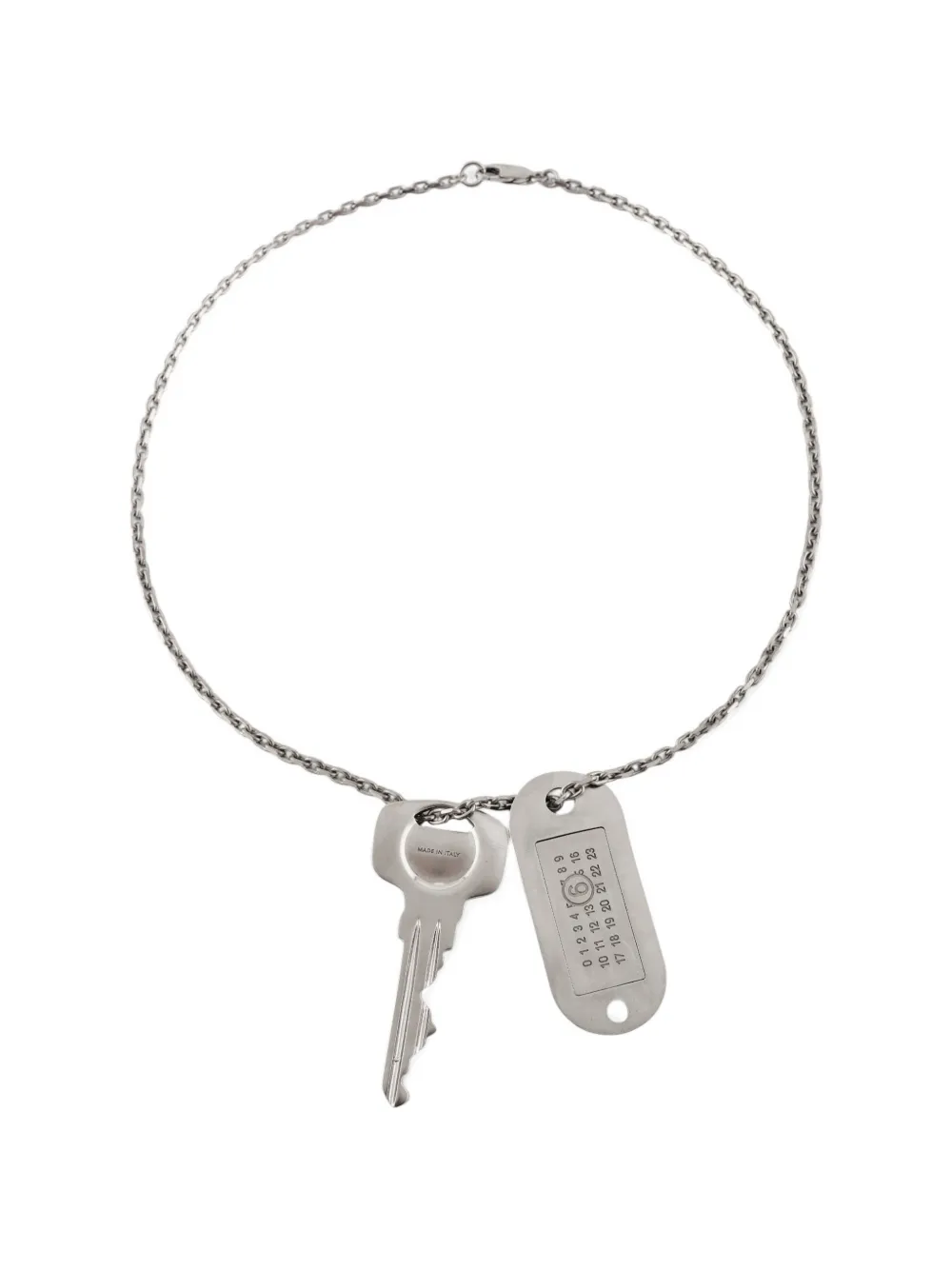 MM6 Maison Margiela double-pendant necklace - Argento
