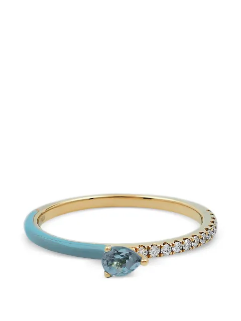 Herald Percy Diamonds Emaillierter Ring mit Diamanten