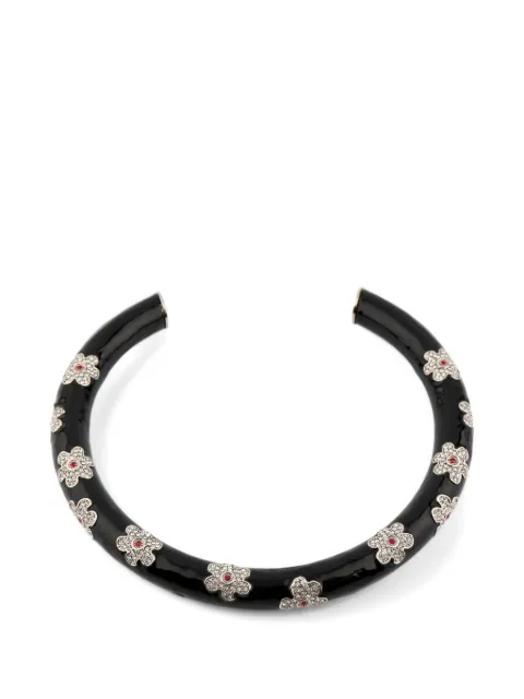 Marni flower black choker necklace