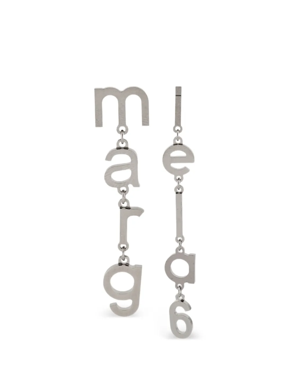 MM6 Maison Margiela asymmetric-design earrings - Argento