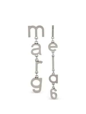MM6 Maison Margiela Chain Earphones Earrings | Silver | FARFETCH