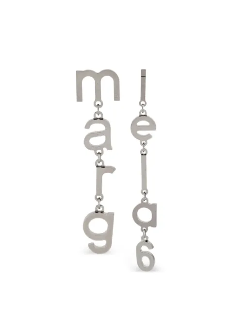 MM6 Maison Margiela asymmetric-design earrings