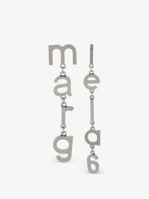 MM6 Maison Margiela aretes con diseño asimétrico