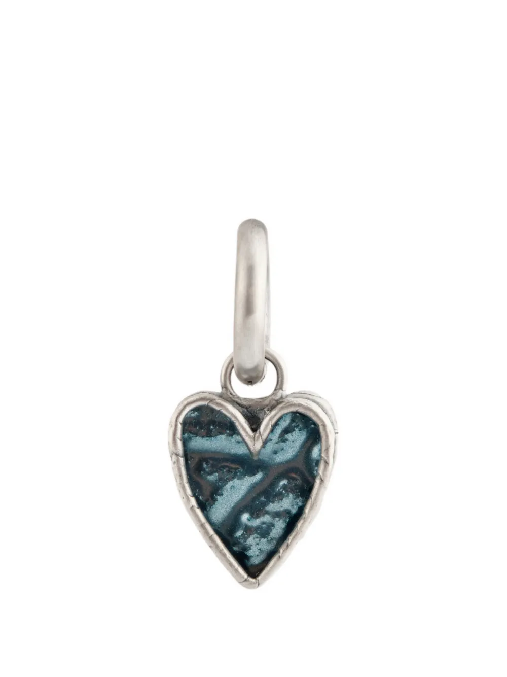 Poison Drop Lab Heart-motif Hoop Earrings In Blue