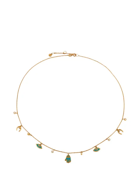 Falamank collar con detalle de dije y diamante