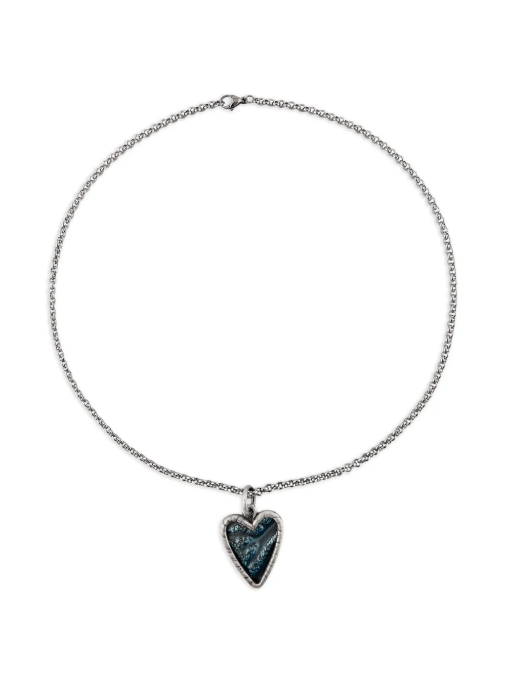 Poison Drop Lab Collana a catena con pendente cuore - Argento
