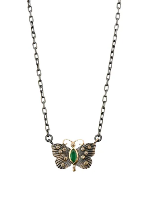 Patricia Arango butterfly-pendant link-chain necklace