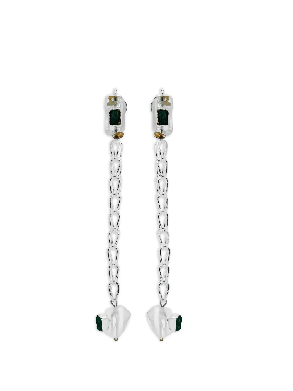 FENOMENA chain-link drop earrings - Argento