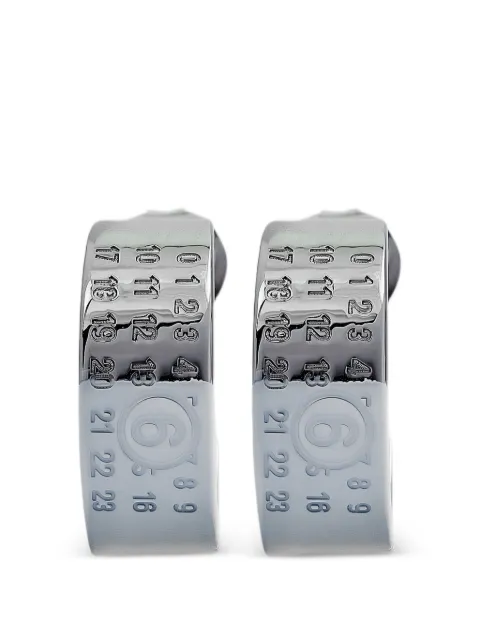 MM6 Maison Margiela engraved open-band earrings