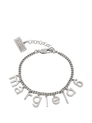 MM6 Maison Margiela チャーム チェーンブレスレット | シルバートーン