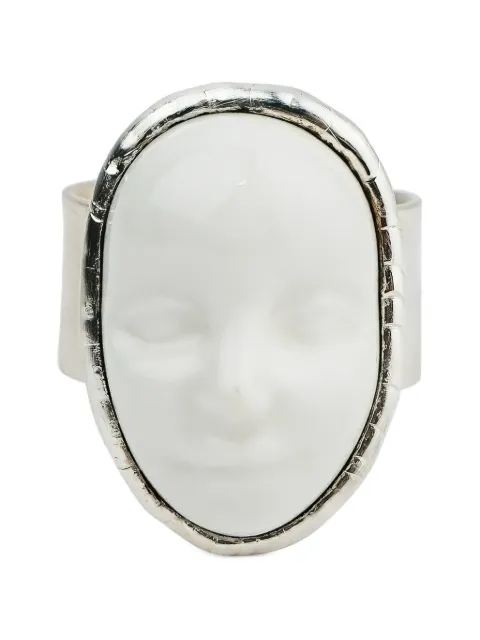 Poison Drop Lab face cabochon ring