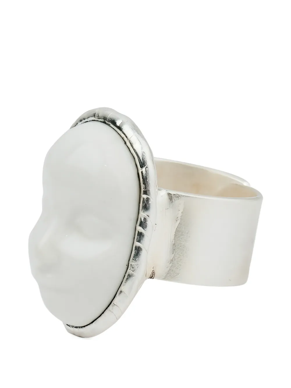  Poison Drop Lab Bague Face Cabochon - Argent 