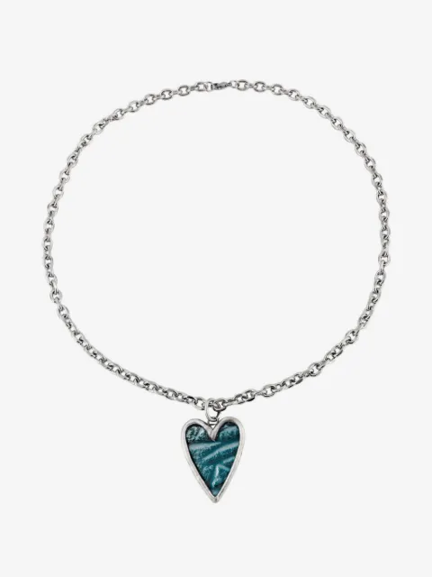 POISONED HEARTS Icy Heart volumetric pendant necklace