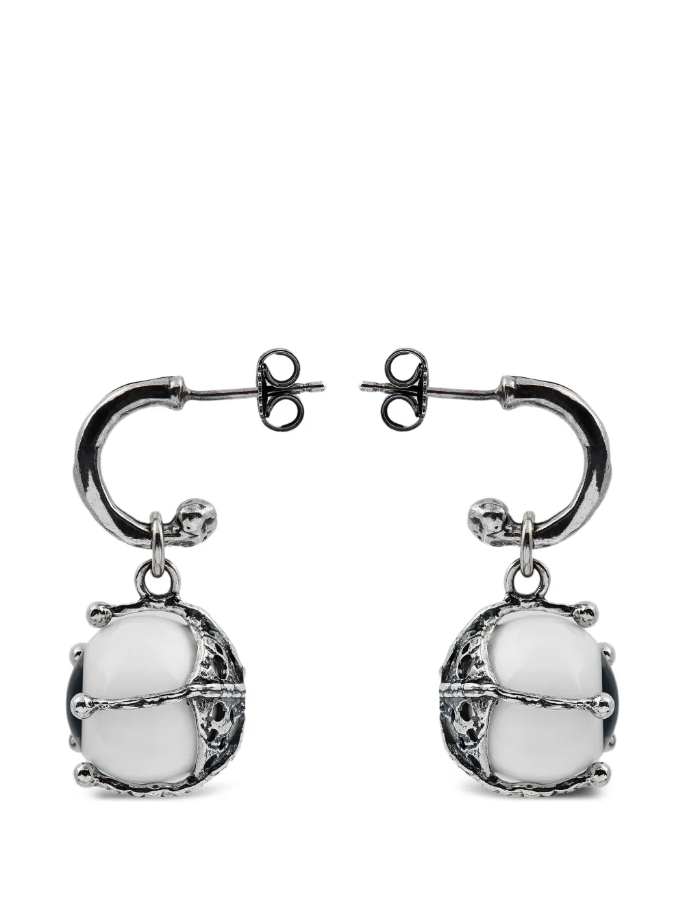 Gem Kingdom 眼睛图案耳环 | 银色 | Image 1