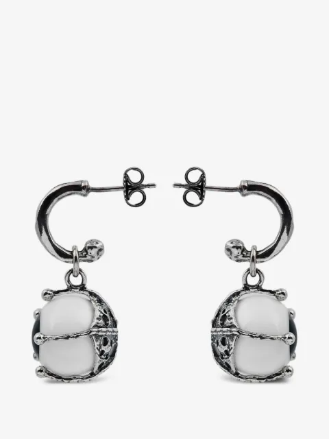 Gem Kingdom eye-motif earrings