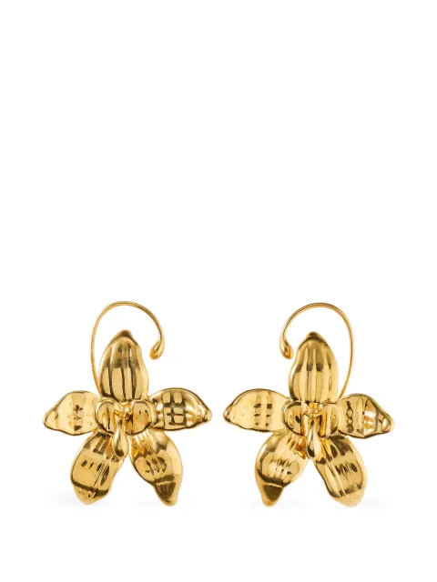 Hugo Kreit flower-motif earrings