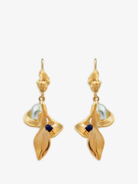 Marni flower pearl earrings