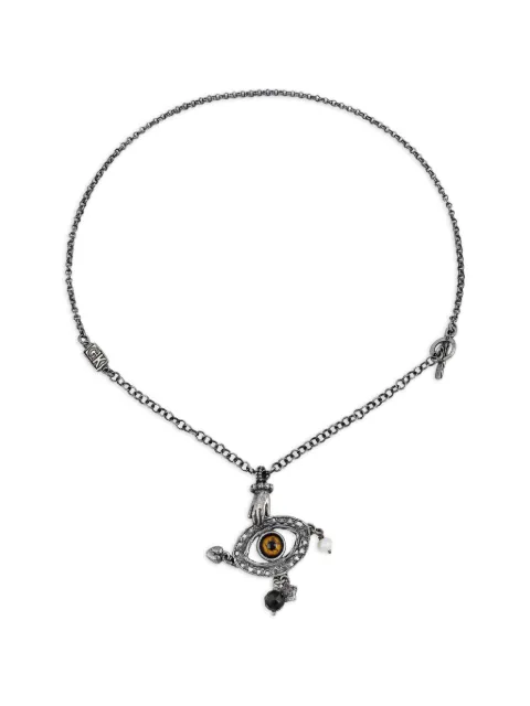 Gem Kingdom eye-pendant chain necklace