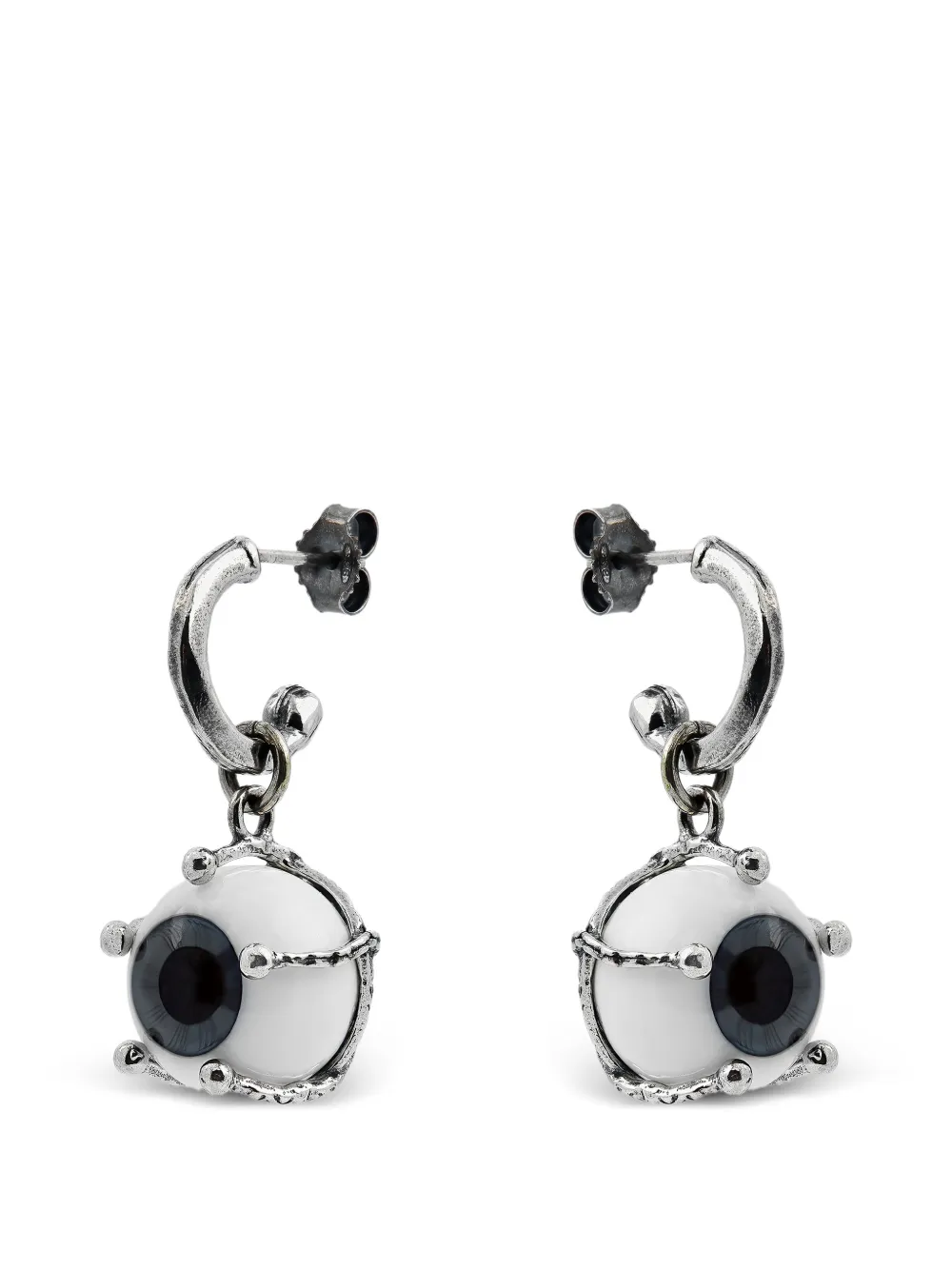 Gem Kingdom 블루 아이즈 이어링 | 실버 톤 | Image 1