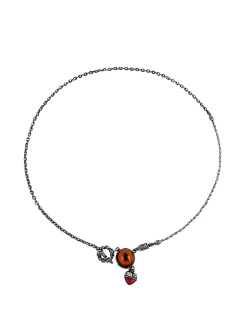 Gem Kingdom eye heart pendant necklace