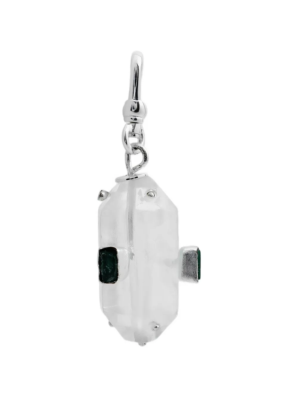 Fenomena Emerald Pendant Necklace In Metallic