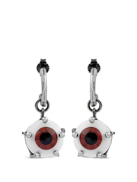 Gem Kingdom eye-motif drop earrings
