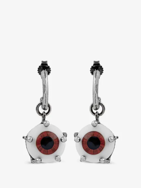 Gem Kingdom eye-motif drop earrings