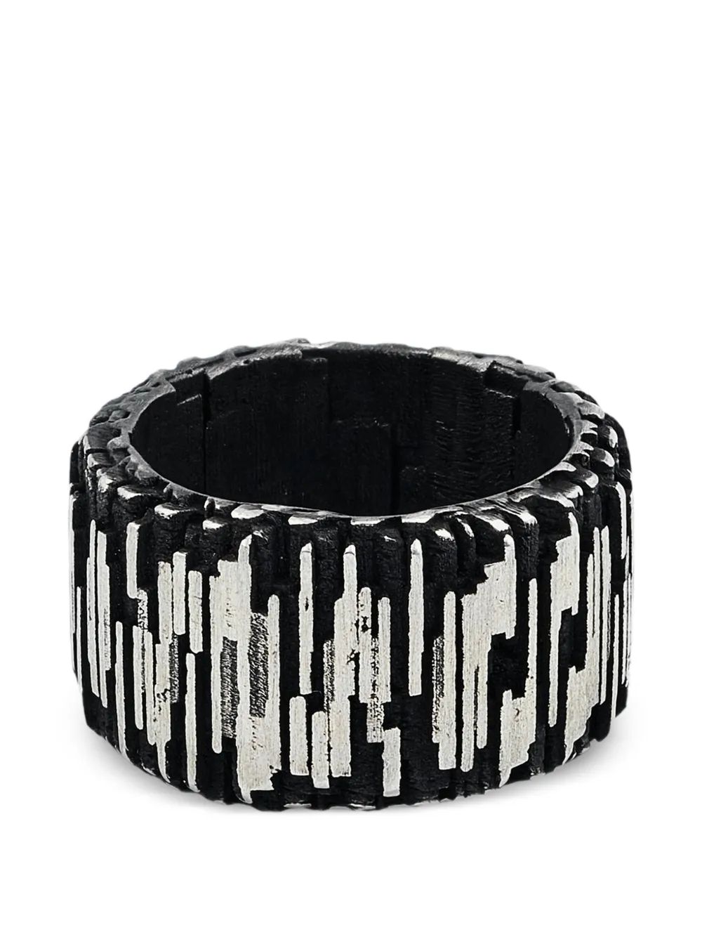 mosais textured ring | Black | Image 1