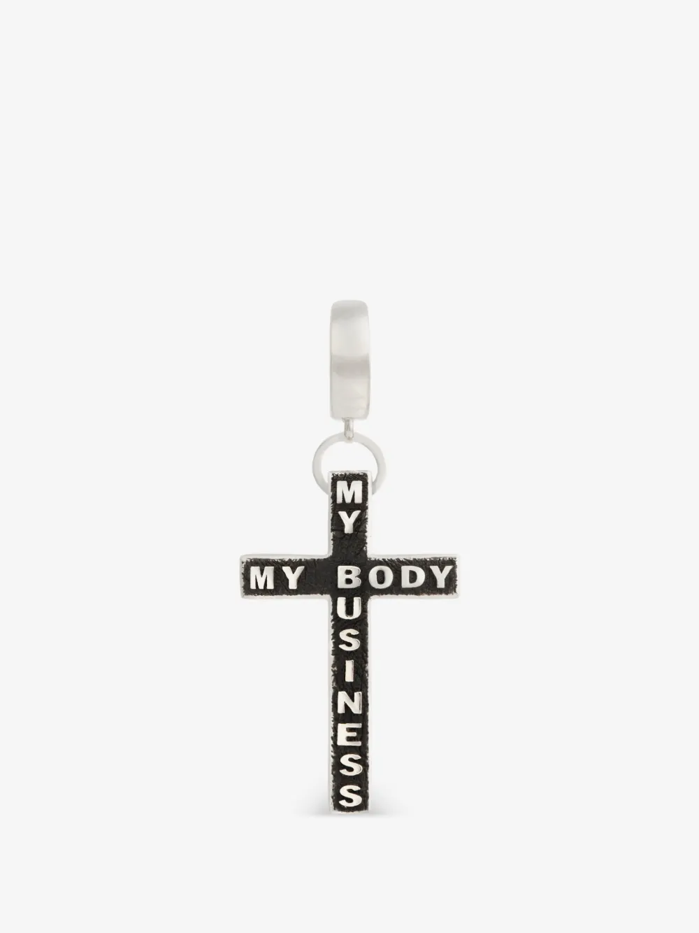 Amarin cross monoserge earring | Silver | Image 1