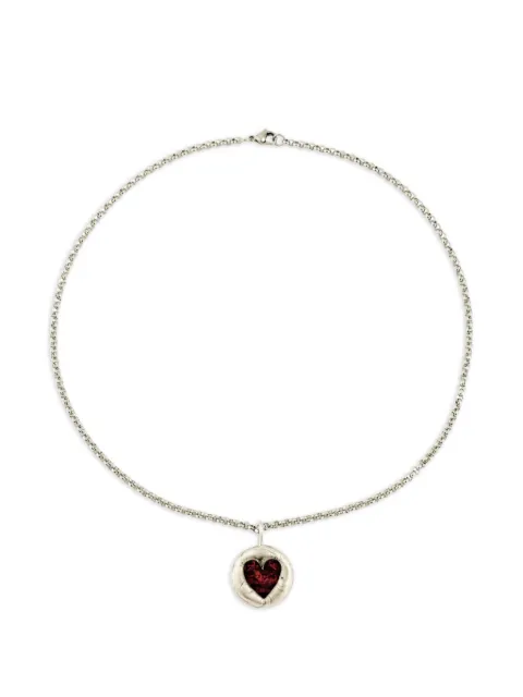 Poison Drop Lab heart-pendant chain-link necklace