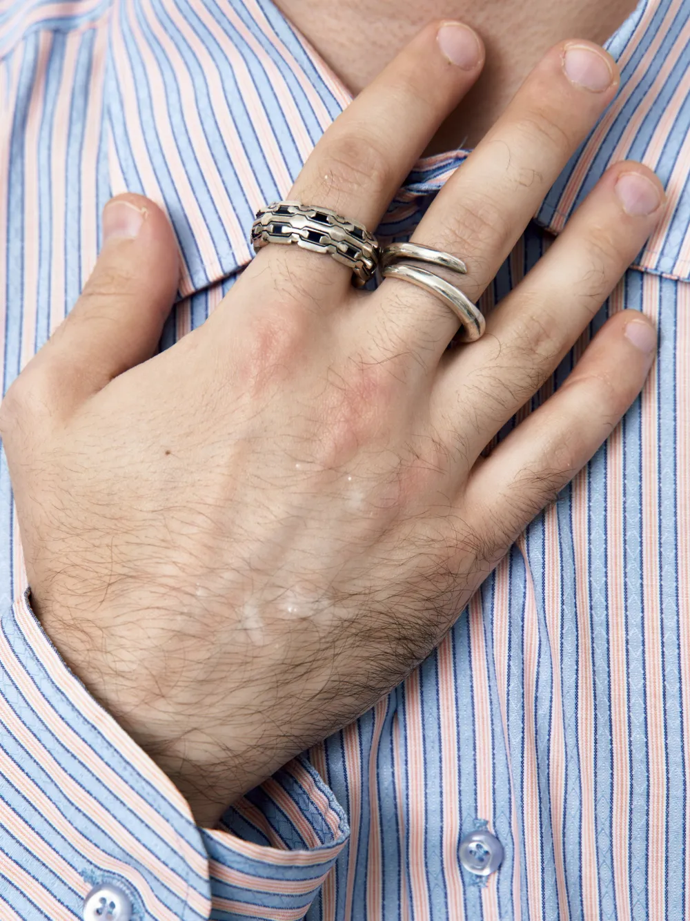 Rhoe Bermat 에코 스파이럴 링 | 남성