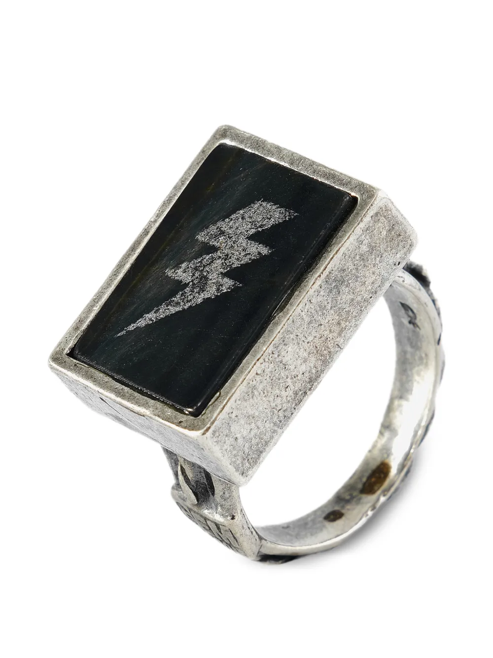 Gem Kingdom hawkeye lightning pattern ring | Men
