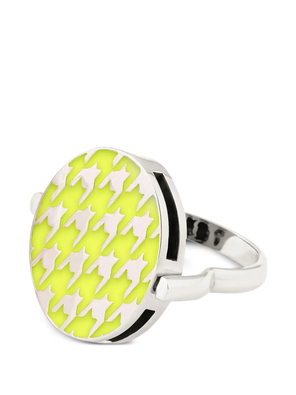 Luta houndstooth-pattern ring | Silver | Image 1
