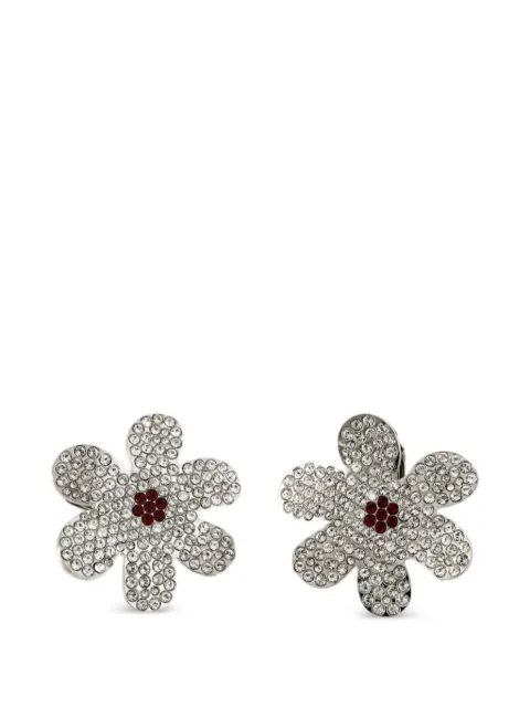 Marni flower-shape crystal earrings