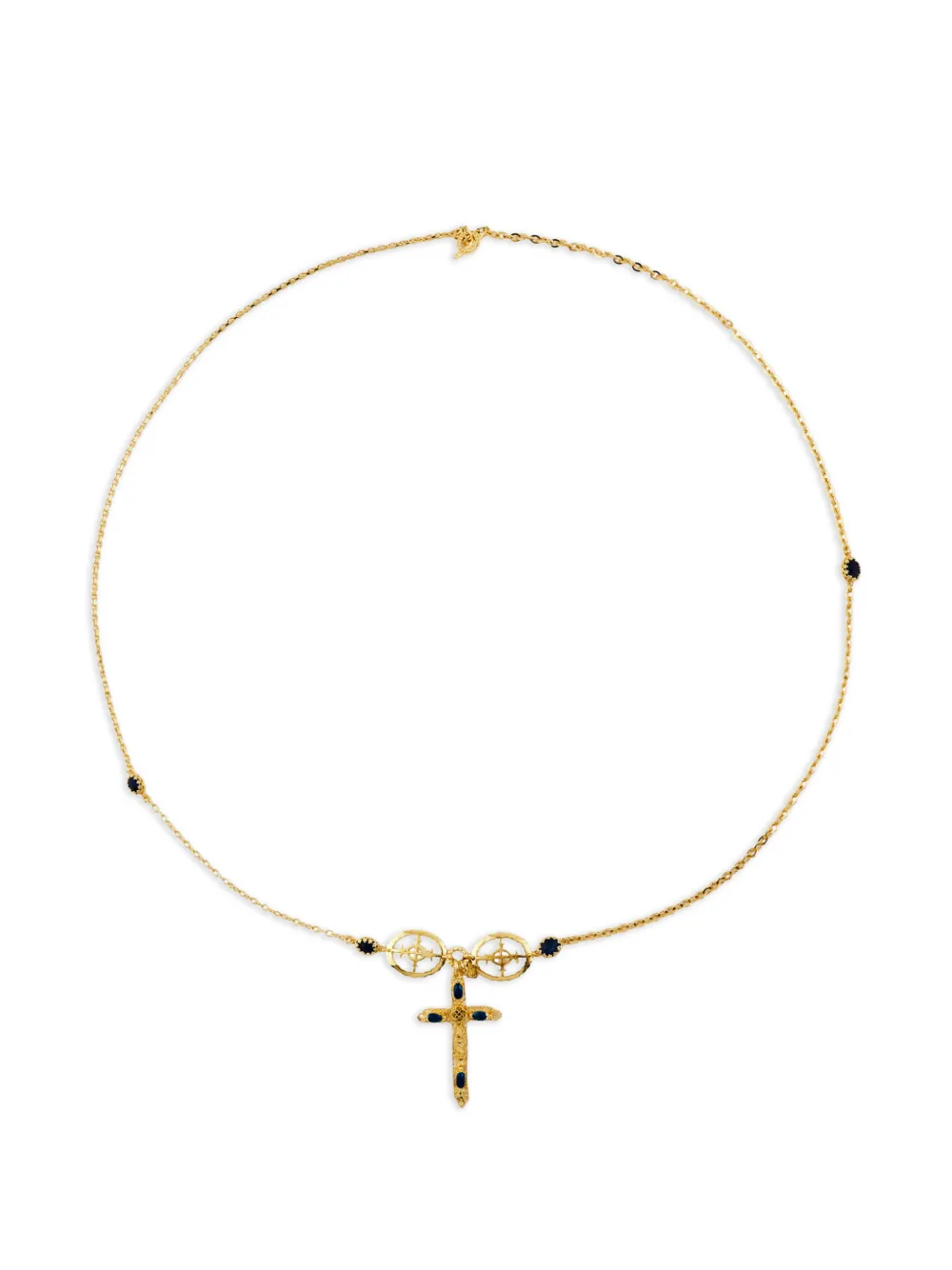 Gem Kingdom Collana con pendente a croce - Oro