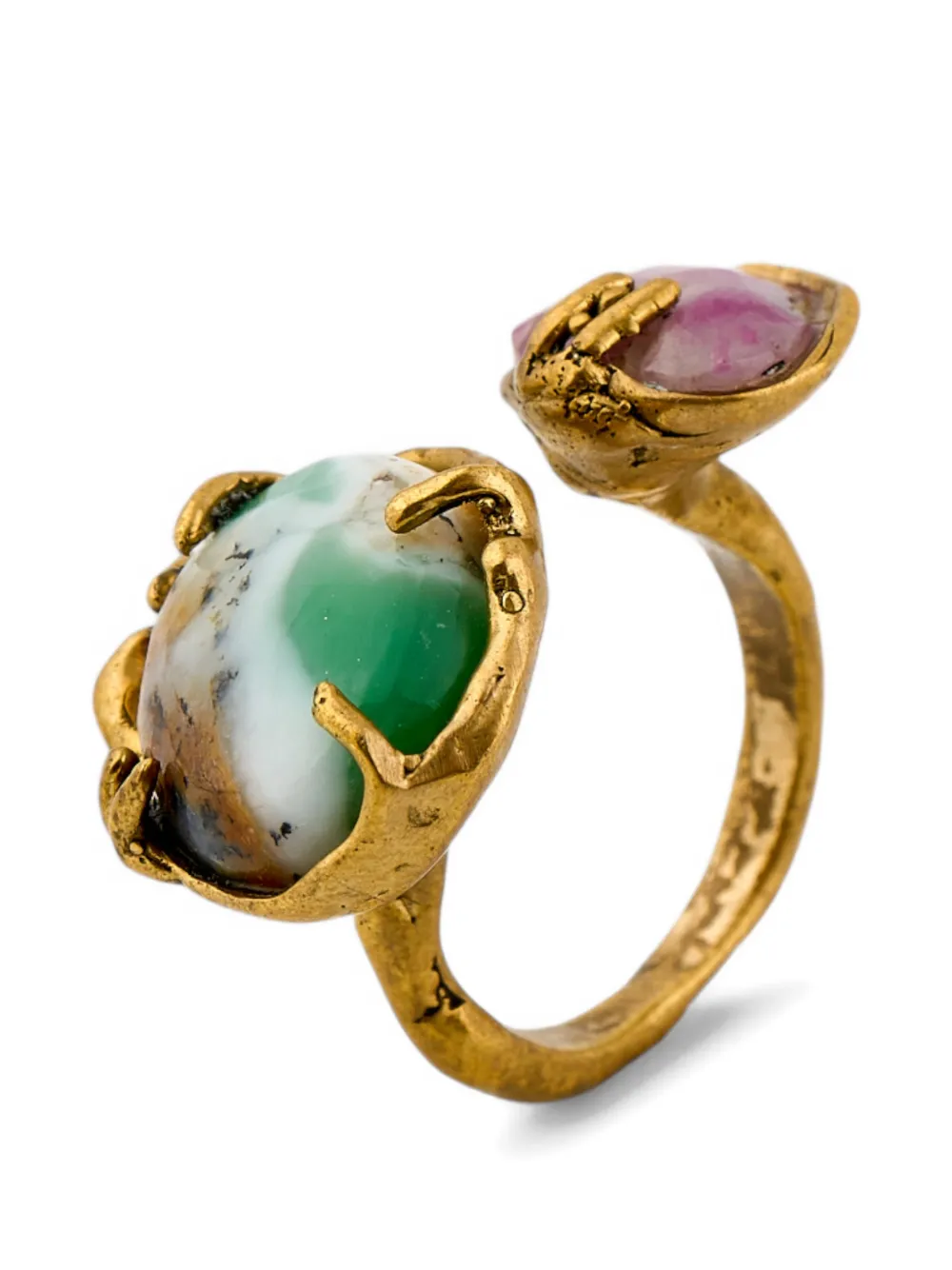 Mineral Weather by Olhovsky double-stoned ring - Oro