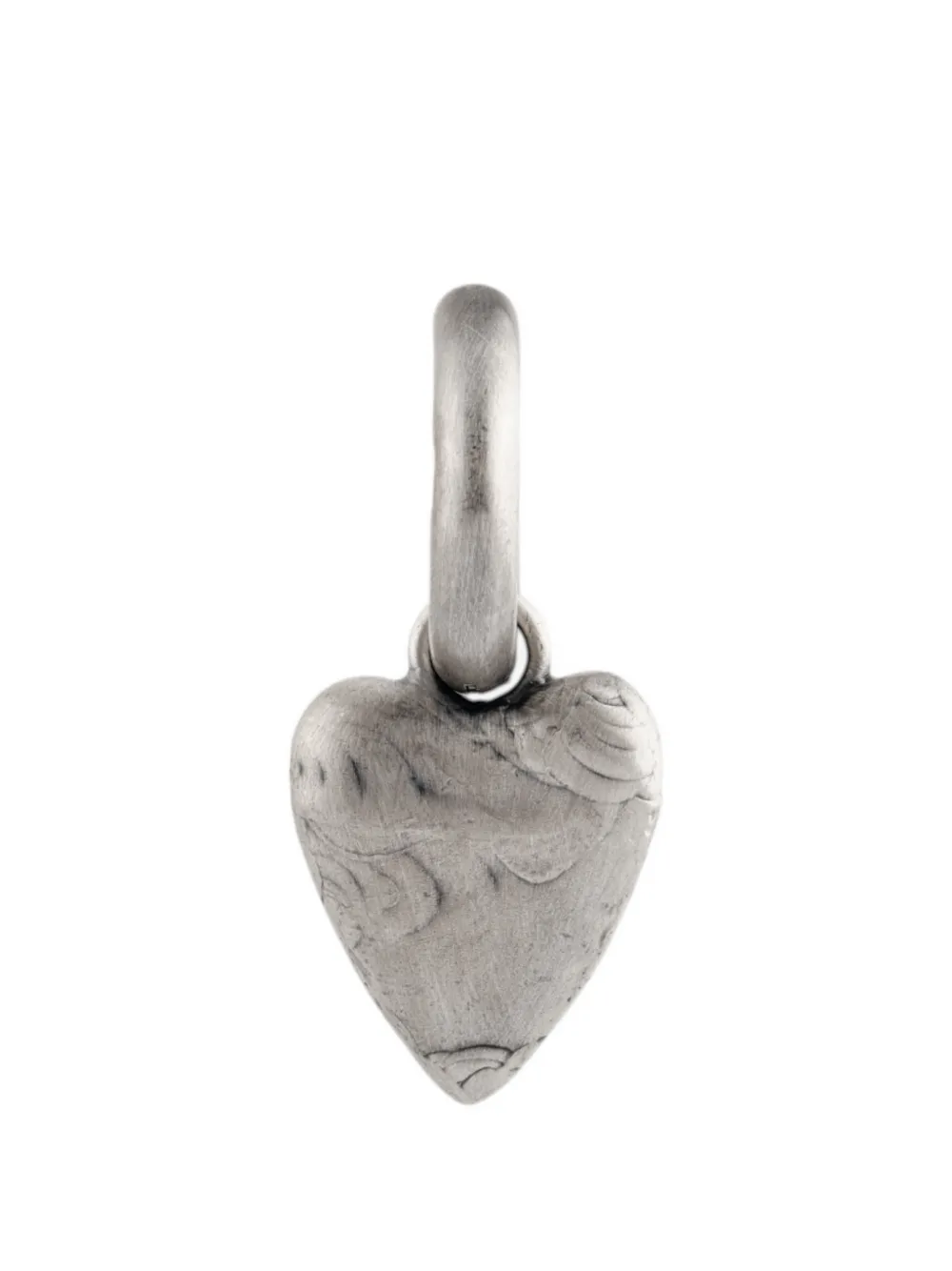 Poison Drop Lab Heart Hoop Earring In Metallic