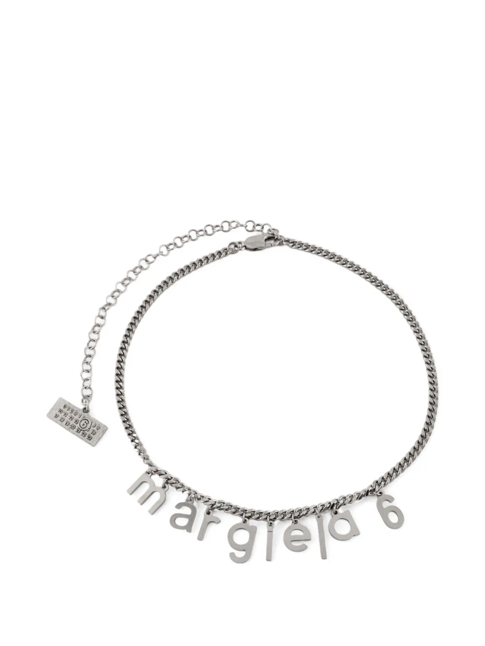 MM6 Maison Margiela letter-pendant necklace - Argento