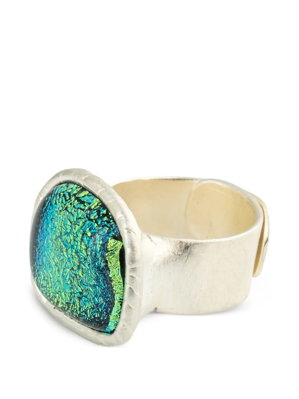  Poison Drop Lab Anillo De Vidrio Dicroico - Plateado 