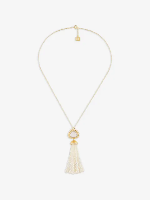 ISHARYA Lucent tassel necklace