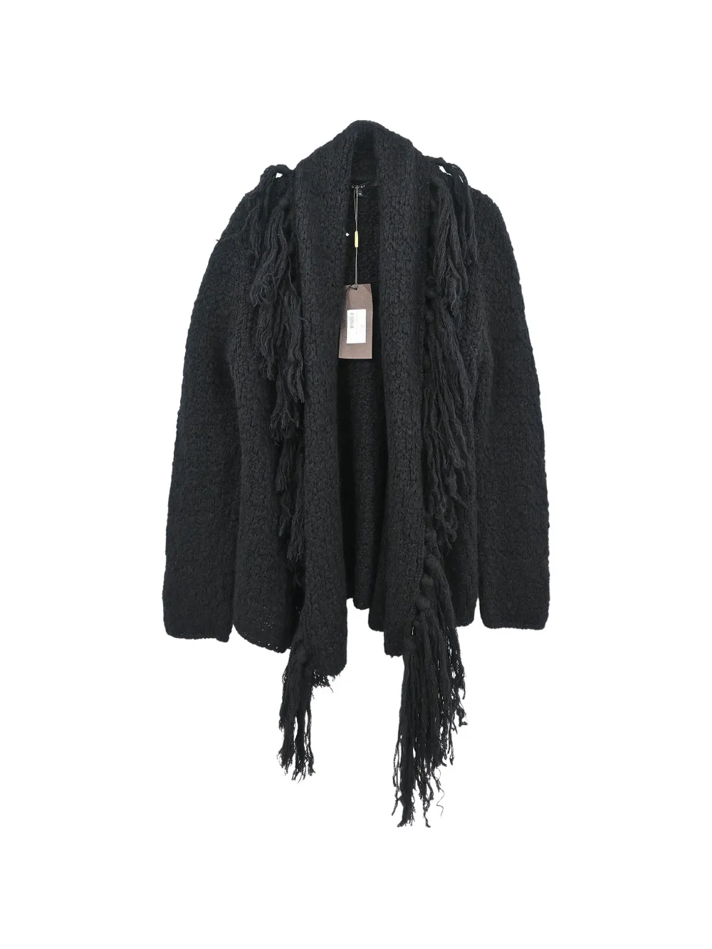 Gucci Pre-Owned Cardigan con frange 2012 - Nero