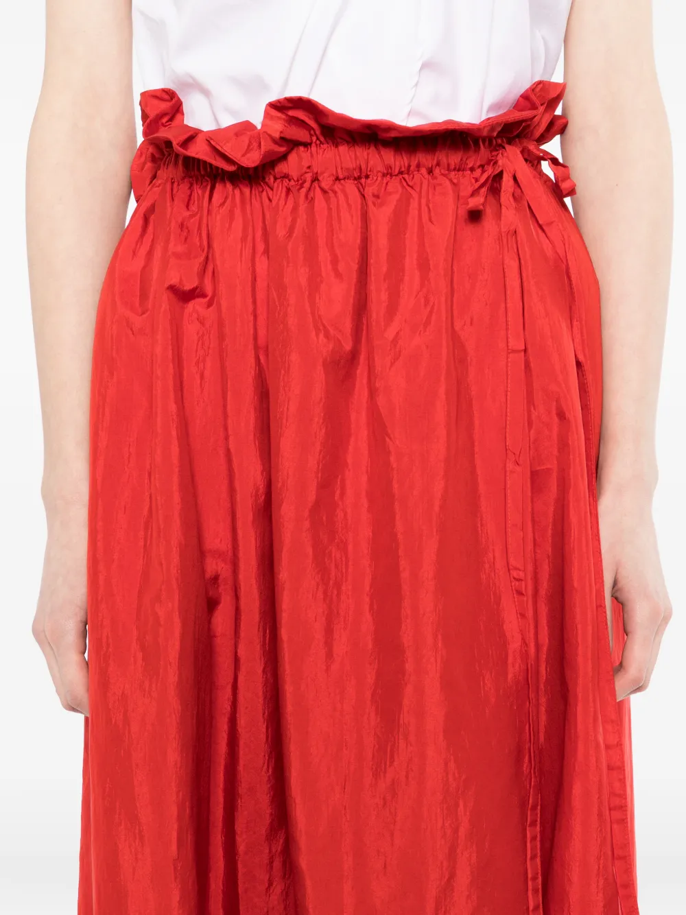 Jil Sander Rok met ruches Rood